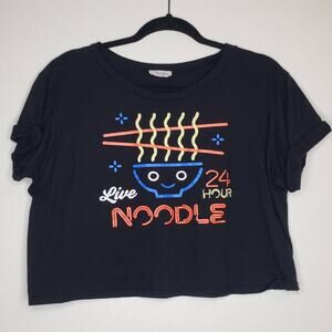 Local Lab| Live 24hour Noodle Graphic  crop top, Extra Large